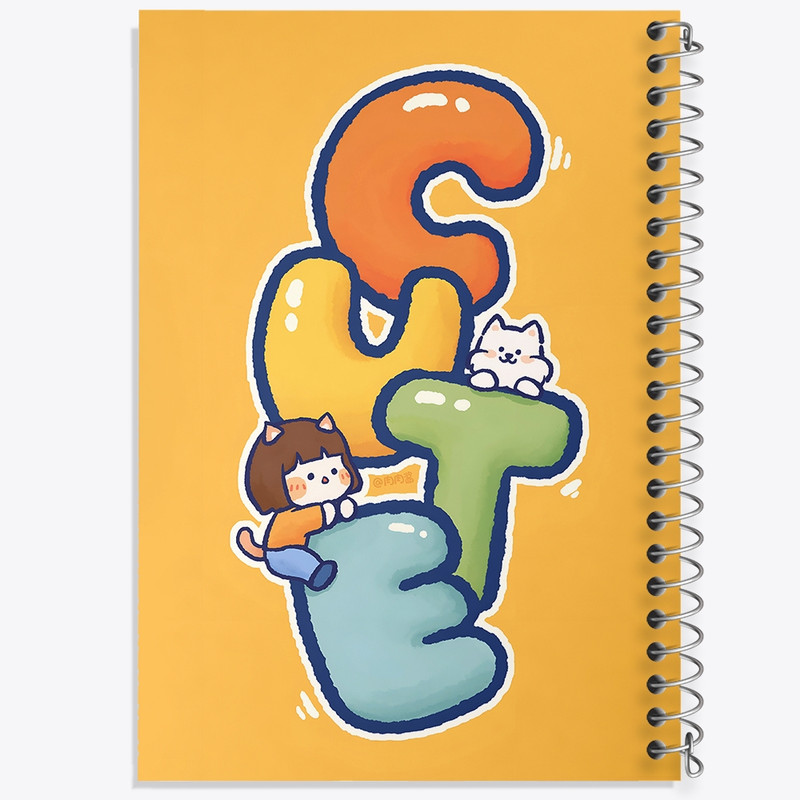 دفتر طراحی 50 برگ خندالو طرح Cute کد N3916
