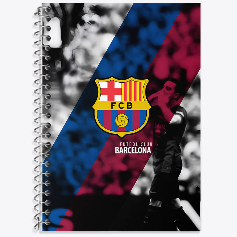 دفتر زبان 50 برگ خندالو مدل دو خط طرح بارسلونا (Barcelona) کد F6903