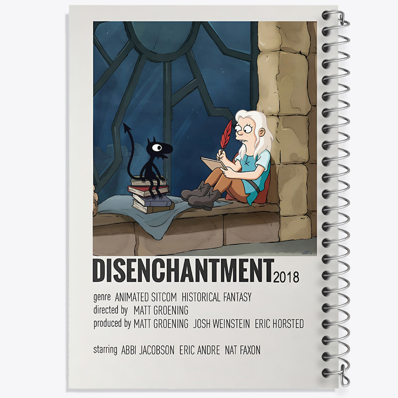 دفتر مشق 50 برگ خندالو طرح طلسم شدگان (Disenchantment) کد F13205