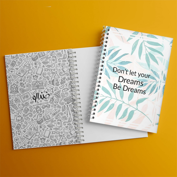 دفتر ژورنال نویسی 50 برگ خندالو مدل نقطه ای طرح Don't Dreams Be Dreams کد F11497