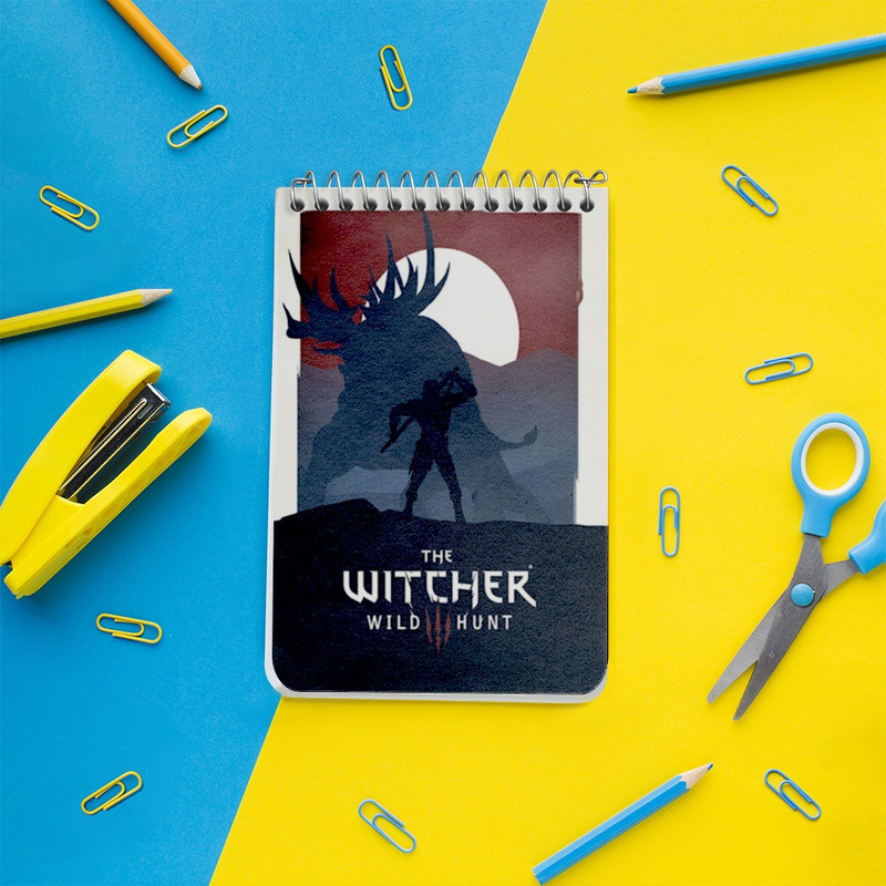 دفتر یادداشت 50 برگ خندالو طرح ویچر (The Witcher) کد F13611
