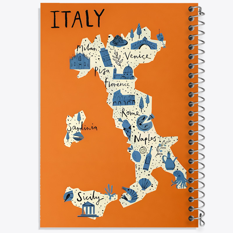 دفتر نقاشی 50 برگ خندالو طرح ایتالیا (Italy) کد F14368