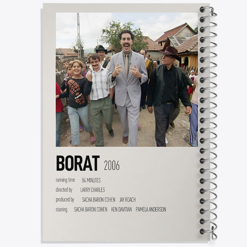 دفتر ژورنال نویسی 50 برگ خندالو مدل نقطه ای طرح بورات (Borat) کد F13394