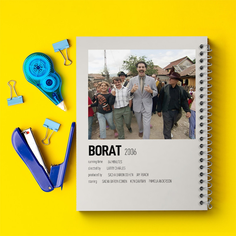 دفتر ژورنال نویسی 50 برگ خندالو مدل نقطه ای طرح بورات (Borat) کد F13394