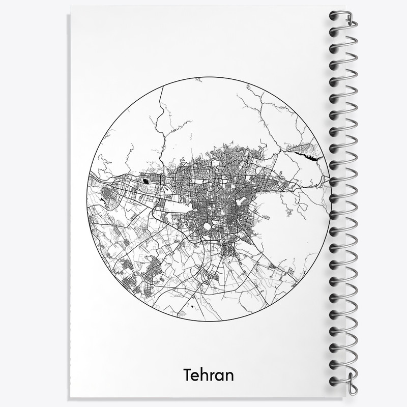 دفتر طراحی 50 برگ خندالو طرح نقشه شهر تهران کد F1709