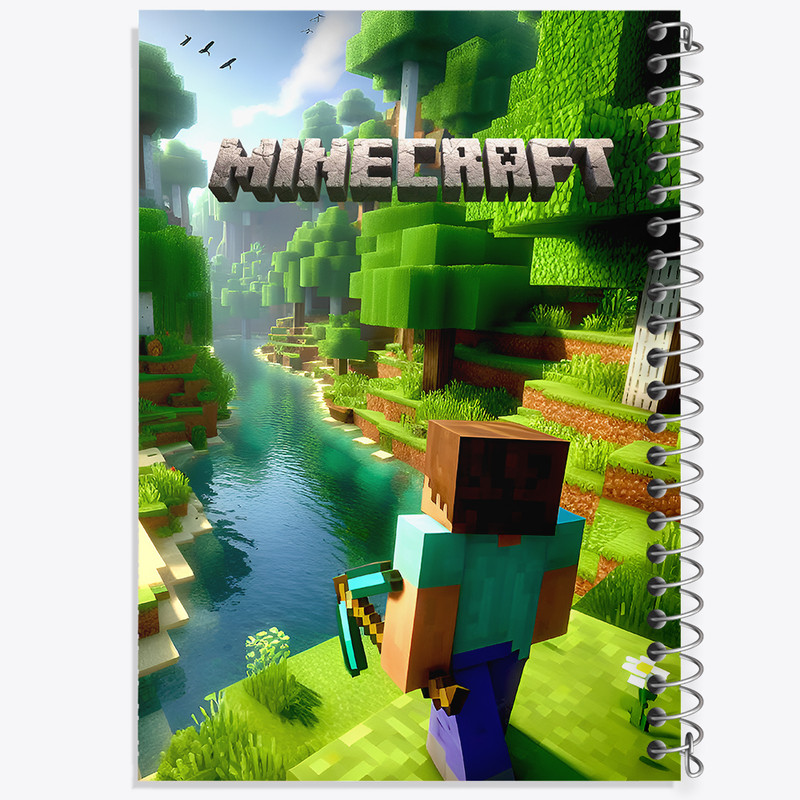 دفتر مشق 50 برگ خندالو طرح ماینکرافت (Minecraft) کد F14089