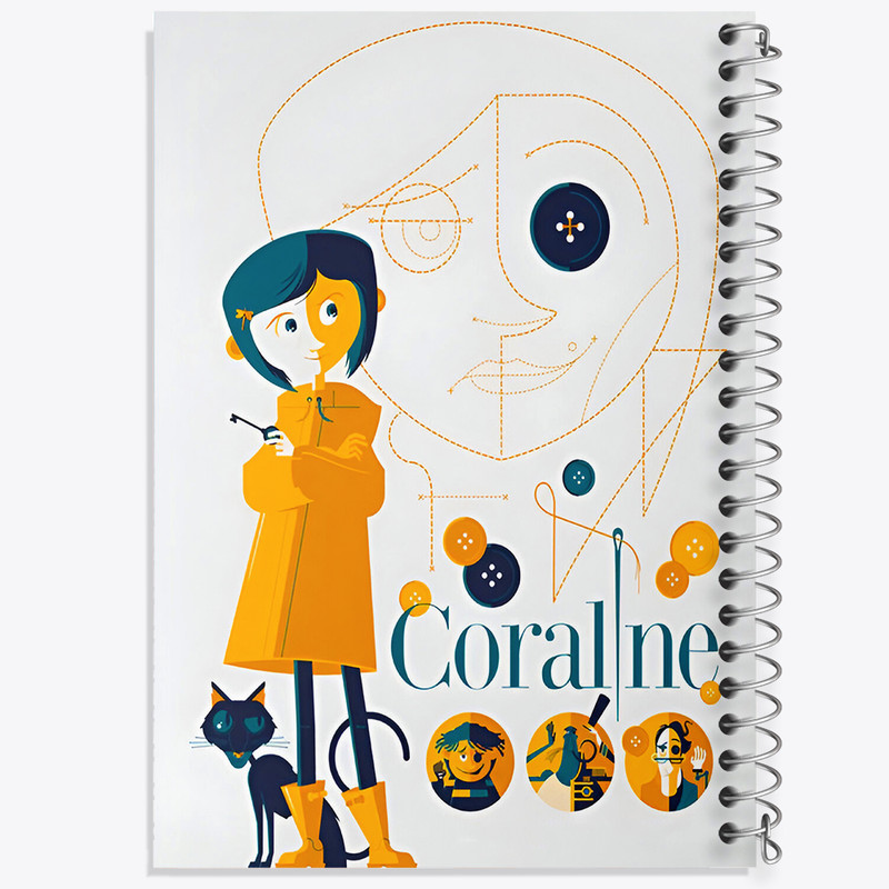 دفتر نقاشی 50 برگ خندالو طرح کورالین (Coraline) کد F6801