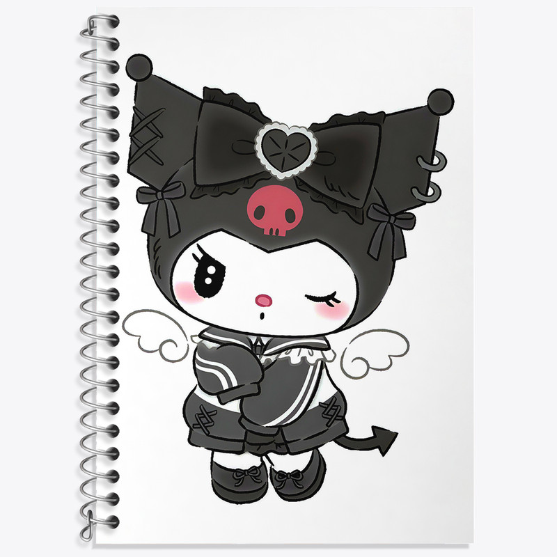 دفتر نت موسیقی 50 برگ خندالو طرح کرومی (Kuromi) کد N4794