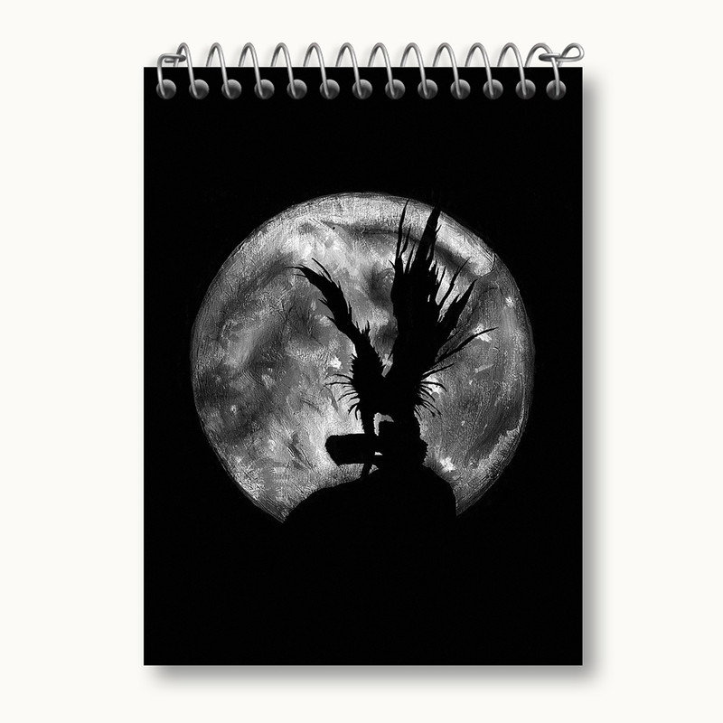 دفتر یادداشت 50 برگ خندالو مدل شینیگامی ریوک انیمه دفترچه مرگ Death Note کد 11324
