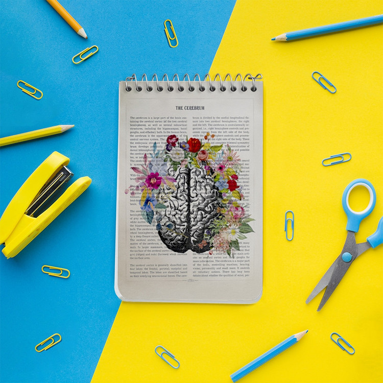 دفتر یادداشت 50 برگ خندالو طرح مغز (Brain) کد F14045