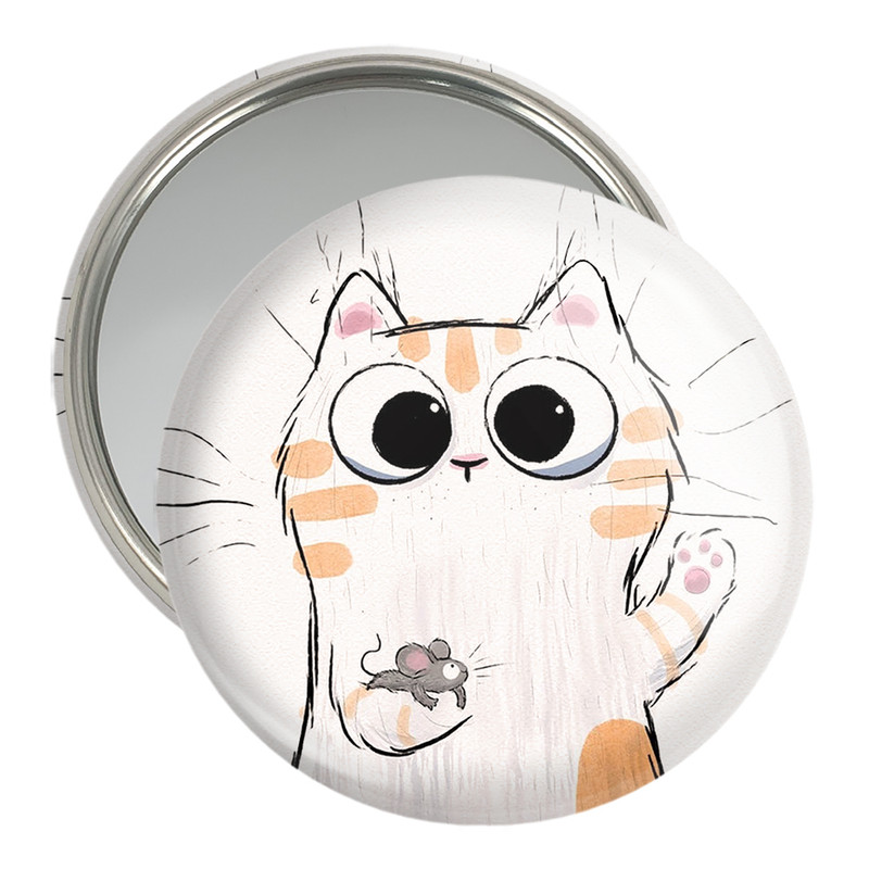 آینه جیبی خندالو مدل گربه Cat  کد 23305