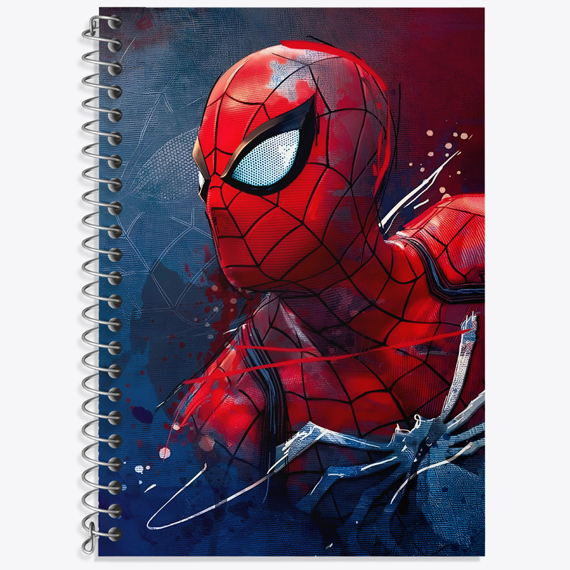 دفتر زبان 50 برگ خندالو مدل دو خط طرح مرد عنکبوتی (Spider Man) کد N5369
