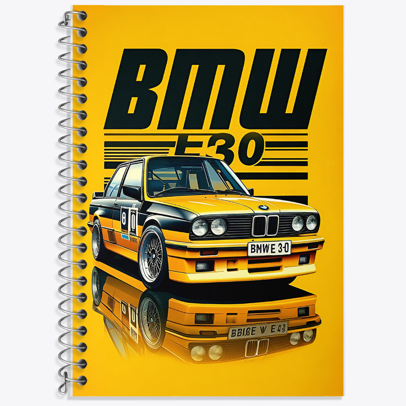 دفتر زبان 50 برگ خندالو مدل دو خط طرح بی ام دبلیو (BMW) کد F10378