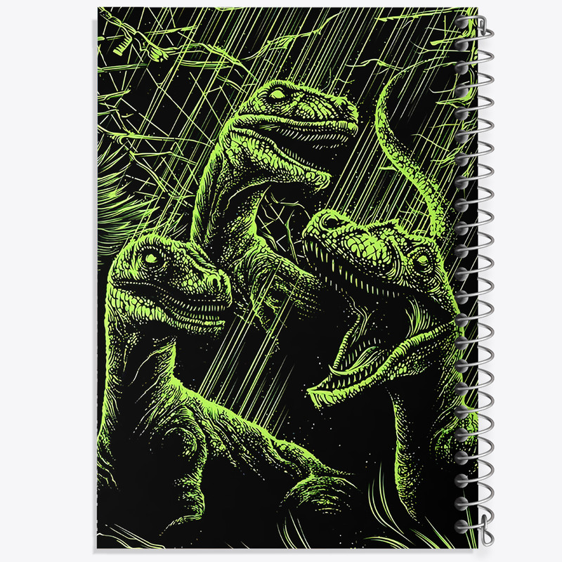 دفتر مشق 50 برگ خندالو طرح دایناسور (Dino) کد F13783