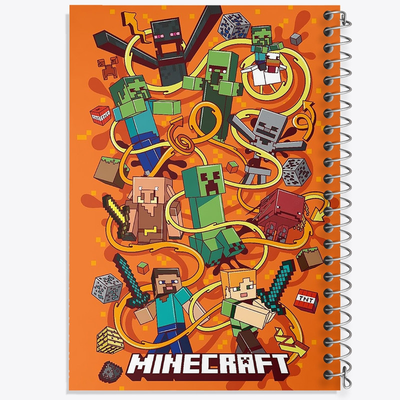 دفتر مشق 50 برگ خندالو طرح ماینکرافت (Minecraft) کد F1083
