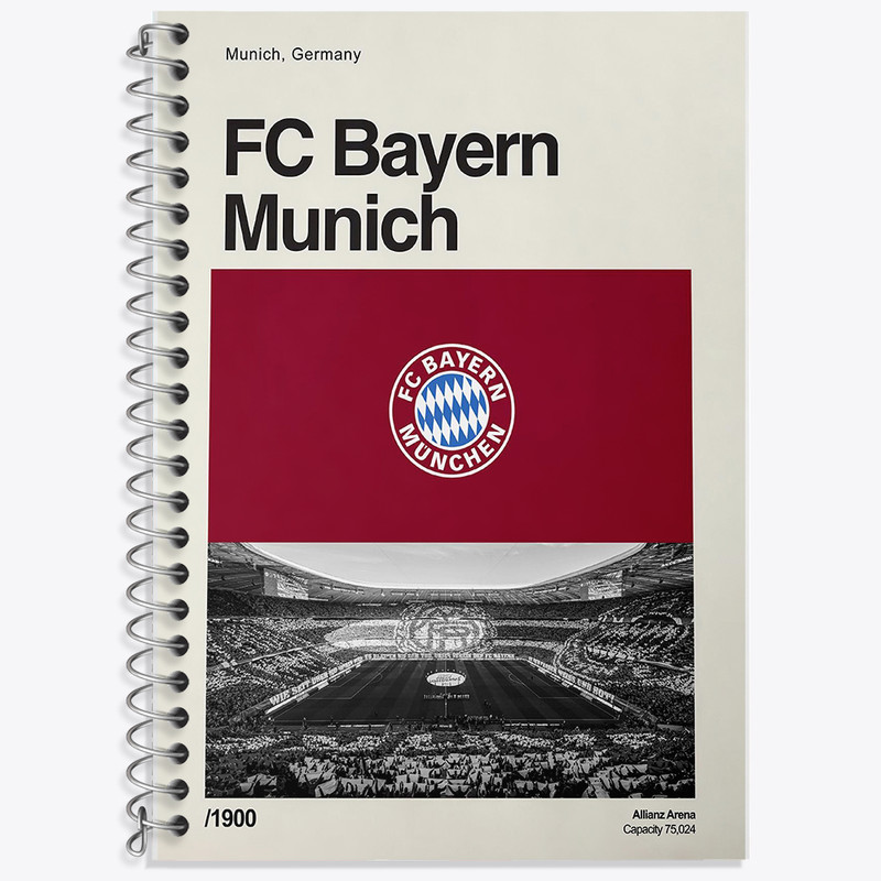 دفتر زبان 50 برگ خندالو مدل دو خط طرح بایرن مونیخ (Bayern Munich) کد F13882