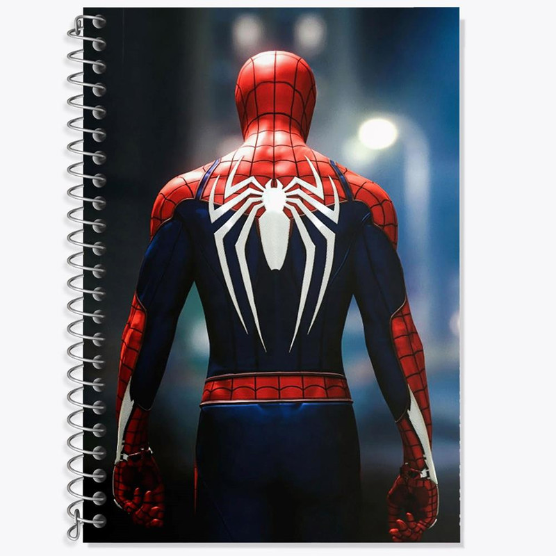 دفتر زبان 50 برگ خندالو مدل دو خط طرح مرد عنکبوتی Spider Man کد 13159