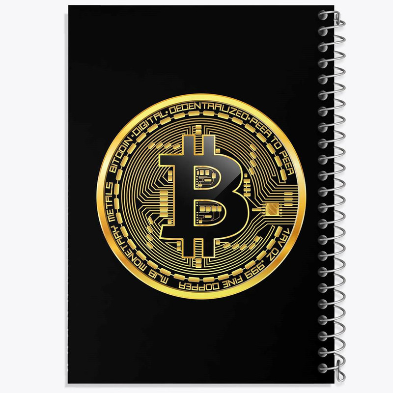 دفتر مشق 50 برگ خندالو مدل ارز دیجیتال بیت کوین کد 4083