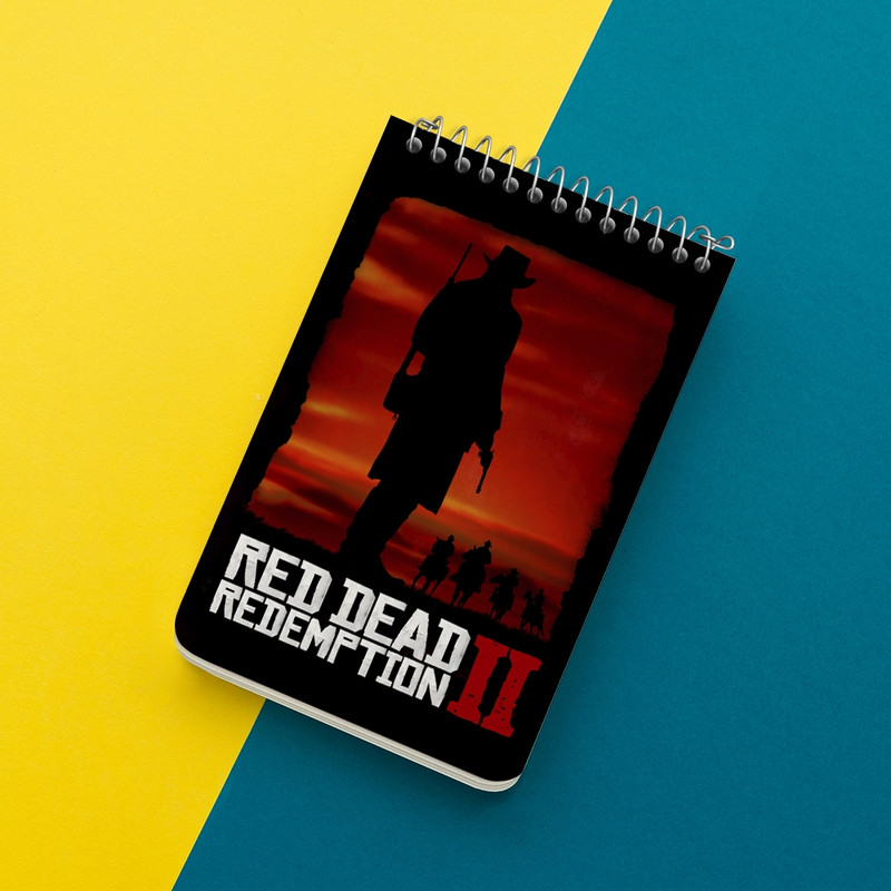 دفتر یادداشت 50 برگ خندالو طرح رد دد (Red Dead) کد N9353