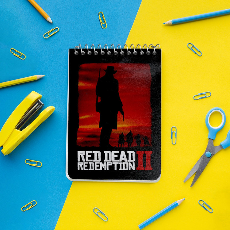 دفتر یادداشت 50 برگ خندالو طرح رد دد (Red Dead) کد N9353