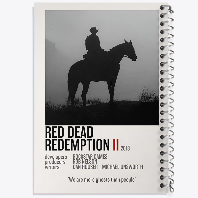 دفتر مشق 50 برگ خندالو طرح رد دد (Red Dead) کد F13456