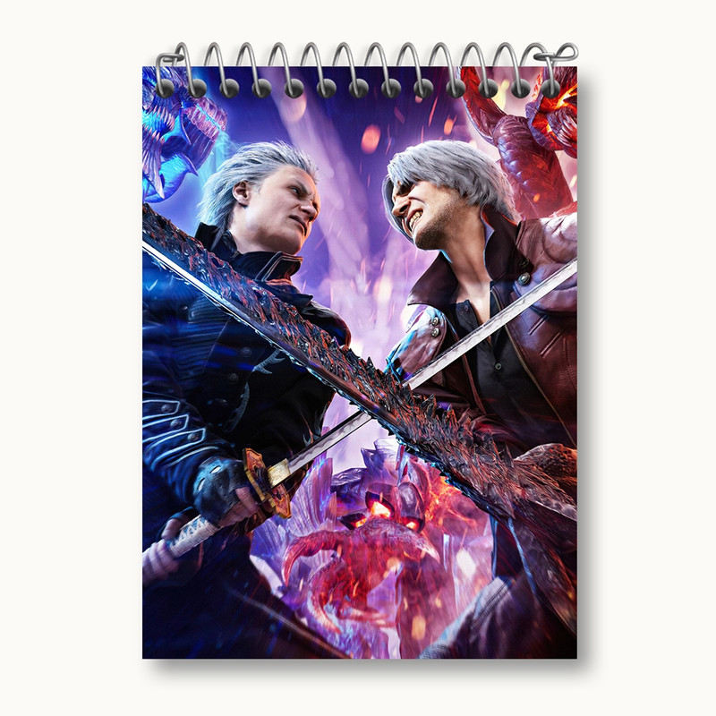 دفتر یادداشت 50 برگ خندالو مدل بازی دویل می کرای Devil May Cry کد 30214