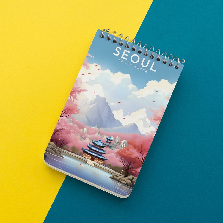 دفتر یادداشت 50 برگ خندالو طرح سئول (Seoul) کد F10442