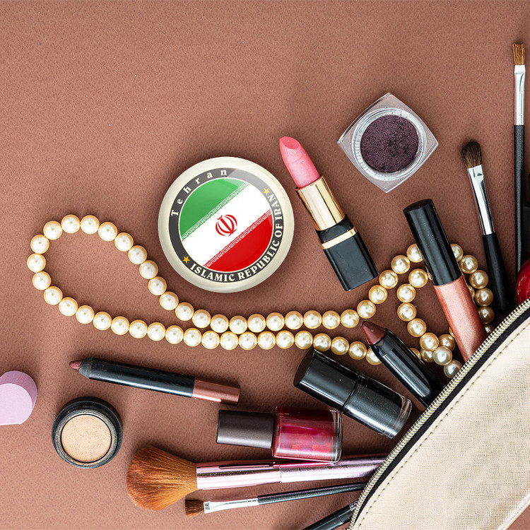آینه جیبی خندالو طرح پرچم ایران مدل تاشو کد 23953
