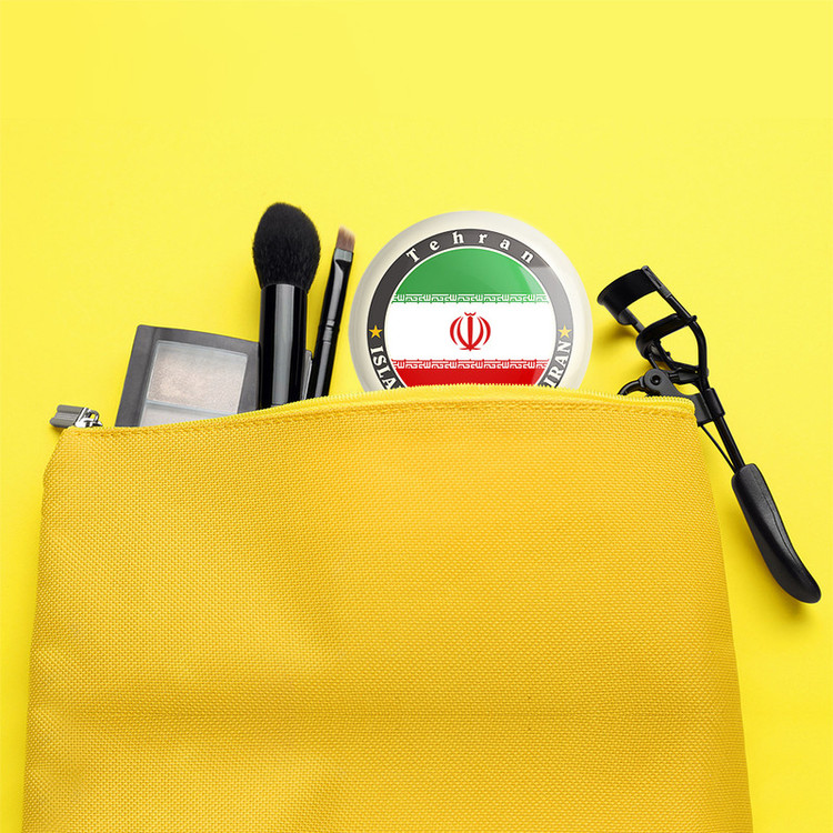 آینه جیبی خندالو طرح پرچم ایران مدل تاشو کد 23953