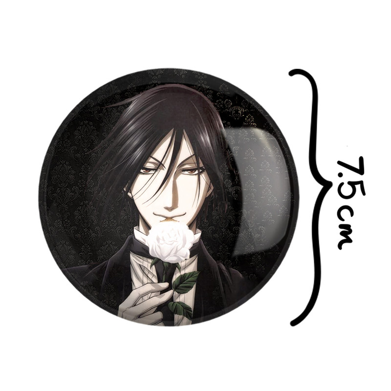 آینه جیبی خندالو مدل سباستین انیمه خادم سیاه Black Butler کد 16317