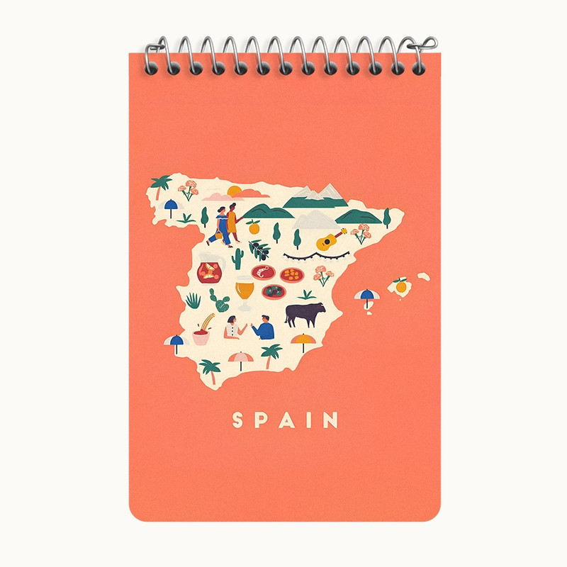 دفتر یادداشت 50 برگ خندالو طرح اسپانیا (Spain) کد F14367