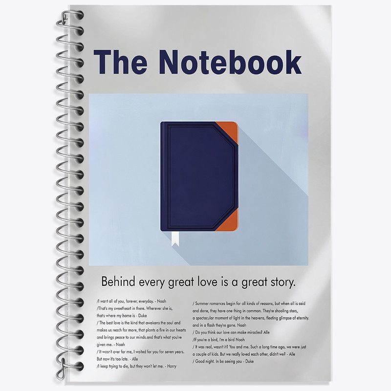 دفتر لغت 50 برگ خندالو طرح دفترچه خاطرات (The Notebook) کد F13822