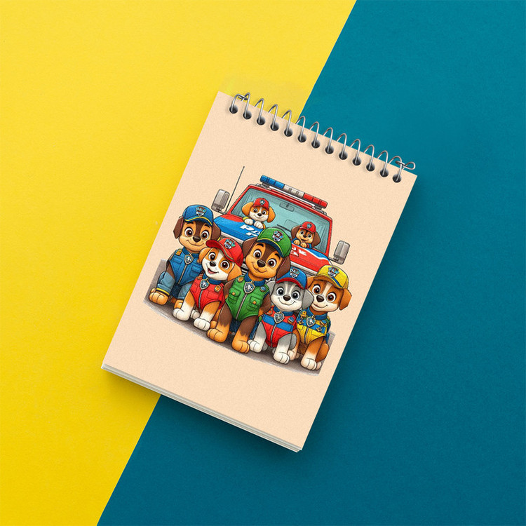 دفتر یادداشت 50 برگ خندالو طرح سگ های نگهبان (Paw Patrol) کد N2181