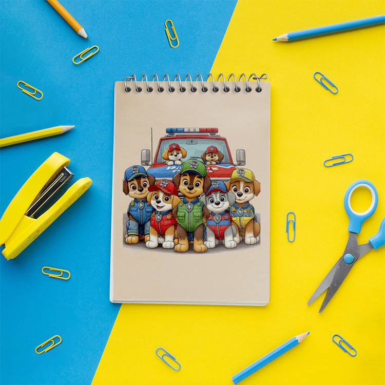 دفتر یادداشت 50 برگ خندالو طرح سگ های نگهبان (Paw Patrol) کد N2181