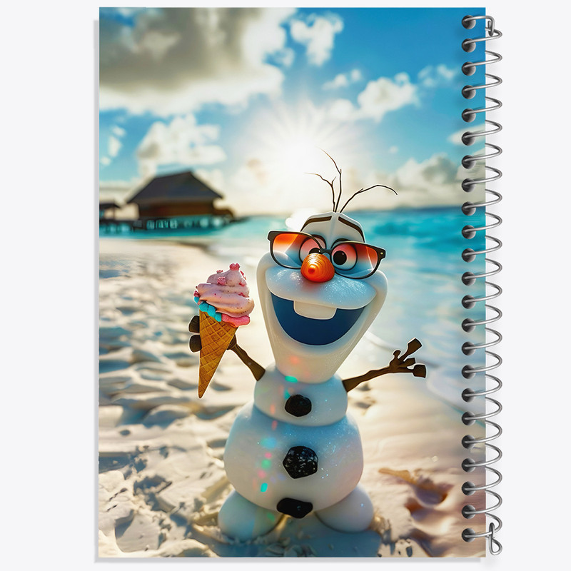 دفتر مشق 50 برگ خندالو طرح الاف السا و آنا و فروزن (Frozen) کد F5899