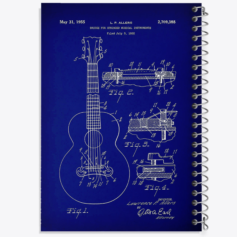 دفتر مشق 100 برگ خندالو طرح گیتار (Guitar) کد N8099