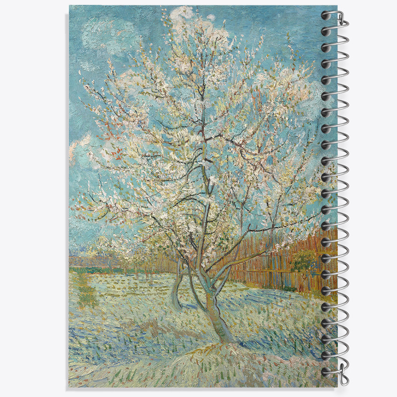 دفتر نت موسیقی 50 برگ خندالو مدل درخت هلو صورتی ونسان ونگوگ (Van Gogh) کد 36806