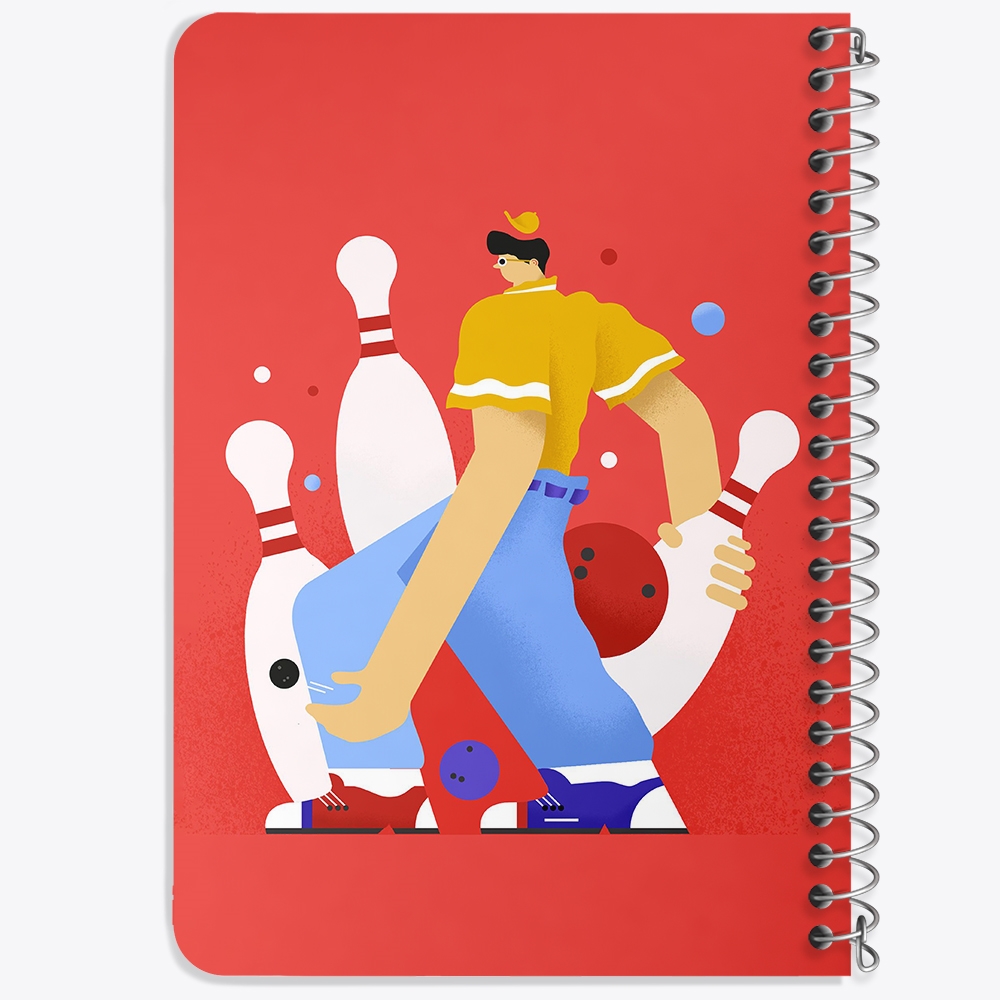 دفتر لیست خرید 50 برگ خندالو طرح بولینگ Bowling کد 28119