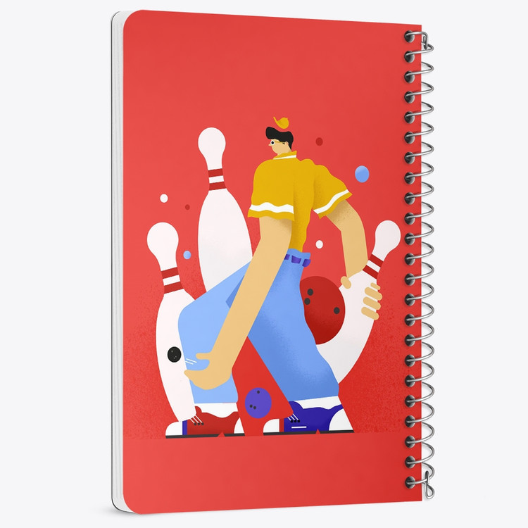 دفتر لیست خرید 50 برگ خندالو طرح بولینگ Bowling کد 28119