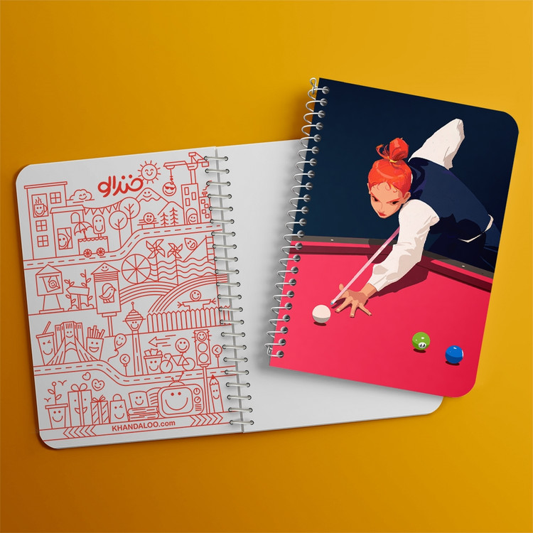 دفتر لیست خرید 50 برگ خندالو طرح بیلیارد Billiard کد 28118