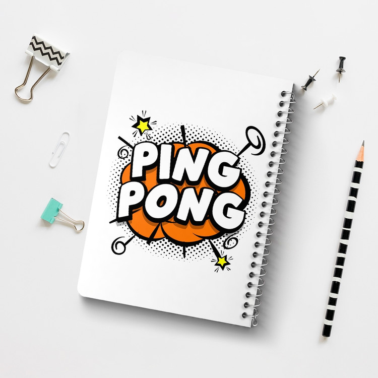 دفتر لیست خرید 50 برگ خندالو طرح پینگ پنگ Ping Pong کد 27994