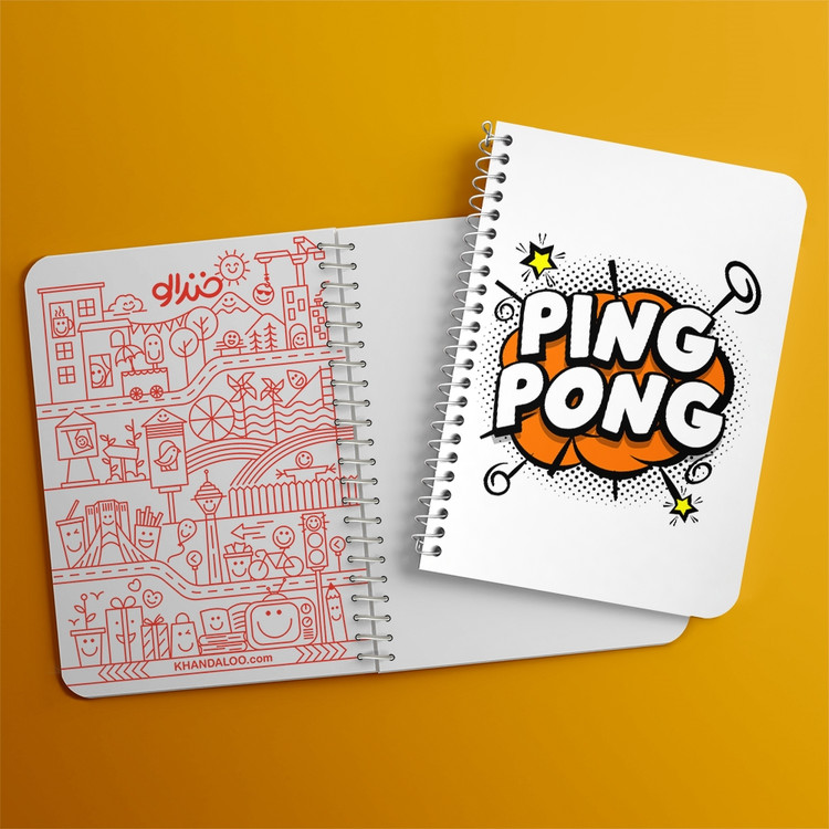 دفتر لیست خرید 50 برگ خندالو طرح پینگ پنگ Ping Pong کد 27994