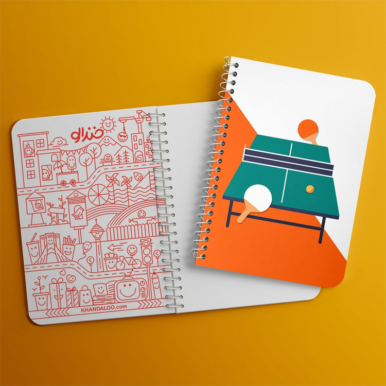 دفتر لیست خرید 50 برگ خندالو طرح پینگ پنگ Ping Pong کد 27990