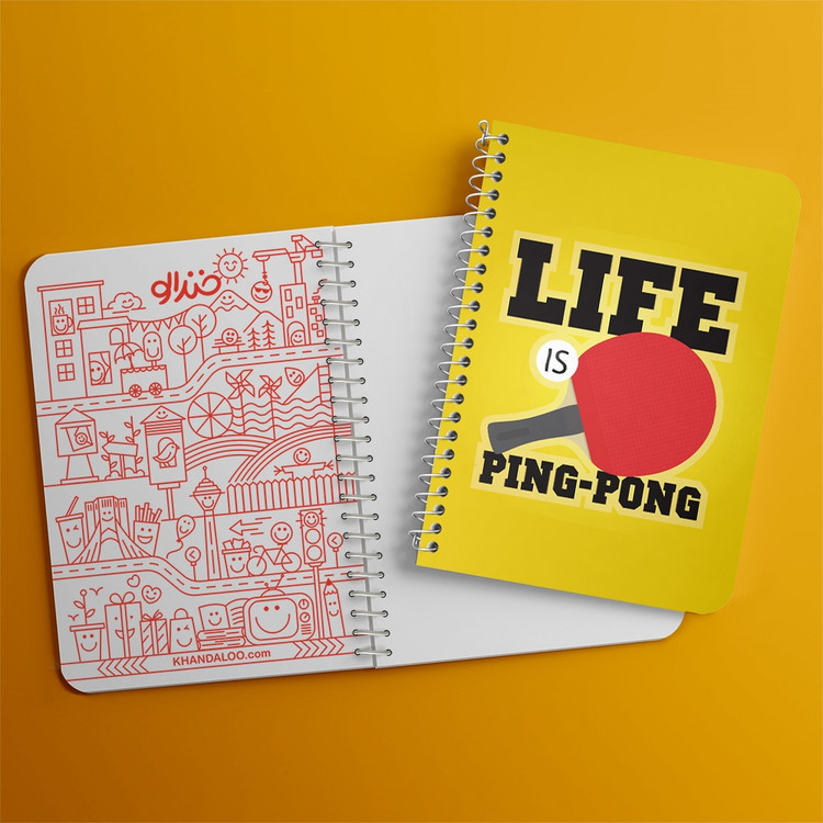 دفتر لیست خرید 50 برگ خندالو طرح پینگ پنگ Ping Pong کد 27989