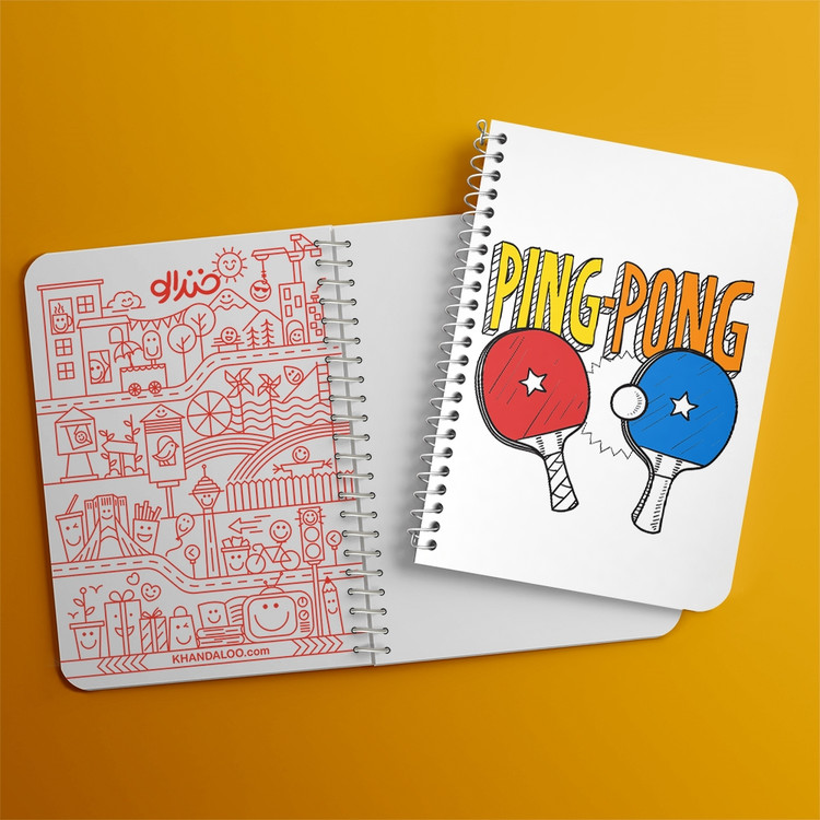 دفتر لیست خرید 50 برگ خندالو طرح پینگ پنگ Ping Pong کد 27988