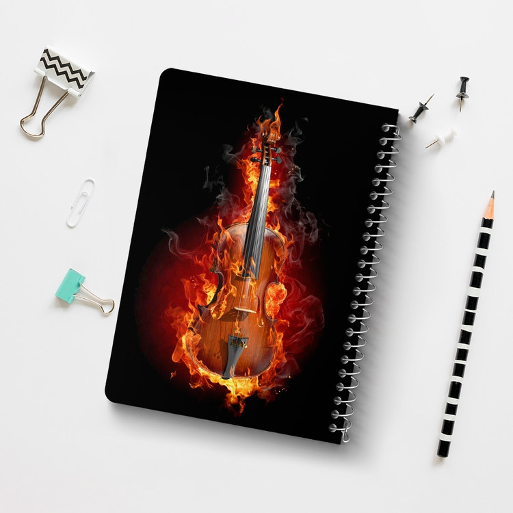 دفتر لیست خرید 50 برگ خندالو طرح ویولن Violin کد 27960