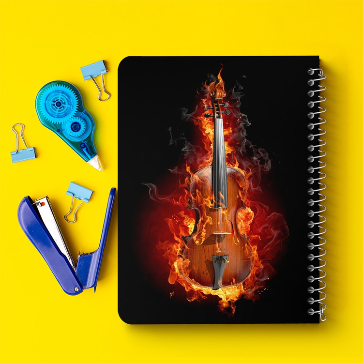 دفتر لیست خرید 50 برگ خندالو طرح ویولن Violin کد 27960