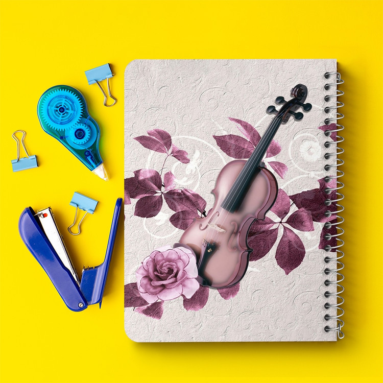 دفتر لیست خرید 50 برگ خندالو طرح ویولن Violin کد 27954