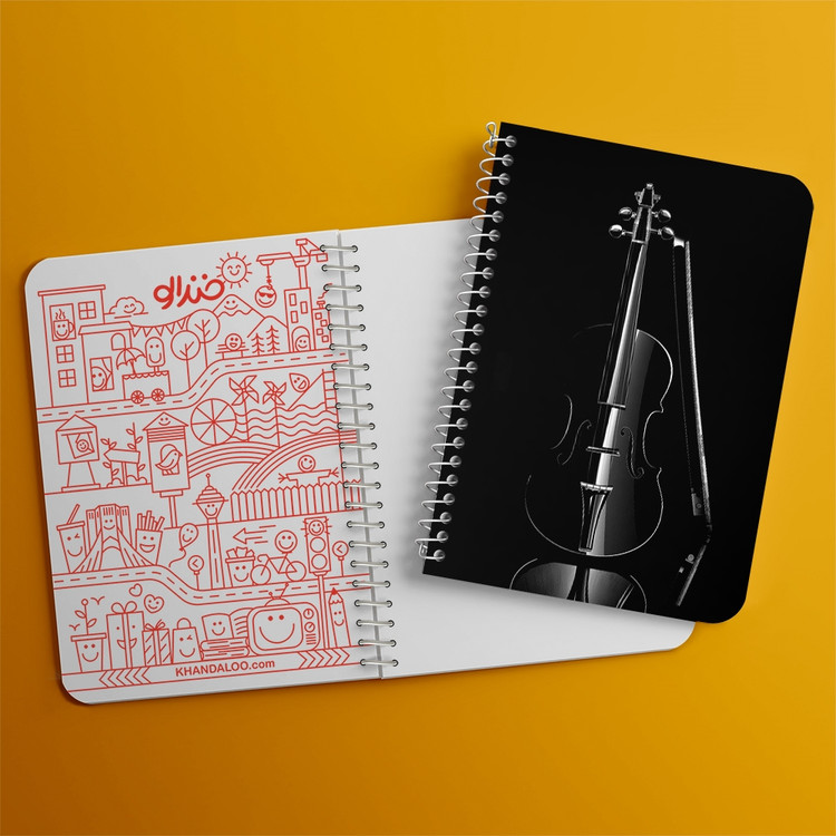 دفتر لیست خرید 50 برگ خندالو طرح ویولن Violin کد 27951