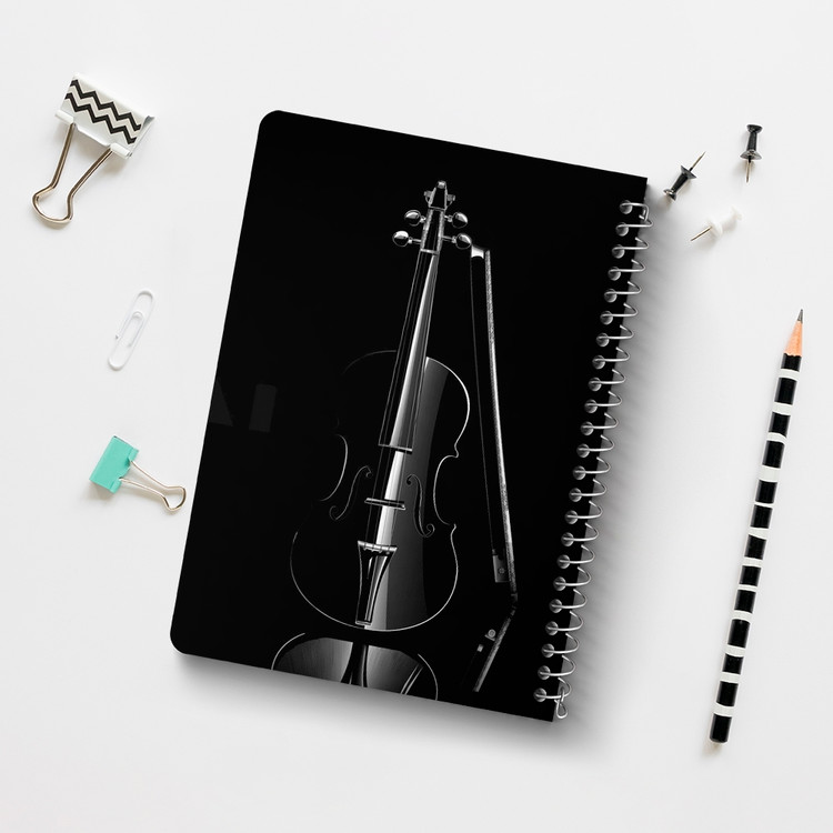 دفتر لیست خرید 50 برگ خندالو طرح ویولن Violin کد 27951